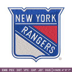 new york rangers logo embroidery, nhl embroidery, sport embroidery, logo embroidery, nhl embroidery design