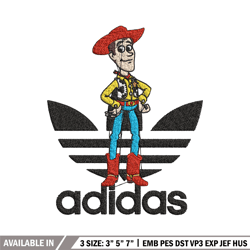 woody adidas embroidery design, adidas embroidery, embroidery file, brand embroidery, logo shirt, digital download