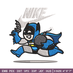 nike funny batman embroidery design, batman cartoon embroidery, nike design, embroidery file, instant download.