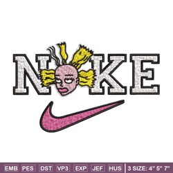 nike funny girl embroidery design, brand embroidery, nike embroidery, embroidery file, logo shirt, digital download