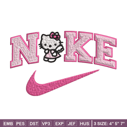 nike kitty embroidery design, hello kitty embroidery, nike embroidery, embroidery file, logo shirt, digital download