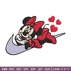 nike minnie embroidery design, nike embroidery, brand embroidery, embroidery file, logo shirt, digital download