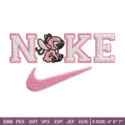 nike pink stitch embroidery design, stitch embroidery, nike embroidery, embroidery file, logo shirt, digital download