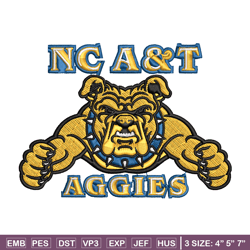 north carolina a&t aggies embroidery, nc a&t aggies embroidery, logo sport, sport embroidery, ncaa embroidery.