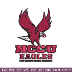 north carolina central eagles embroidery, nccu eagles embroidery, embroidery file, sport embroidery, ncaa embroidery.