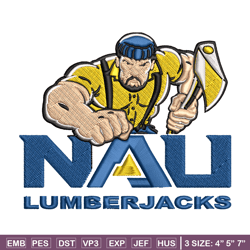 northern arizona lumberjacks embroidery, northern arizona lumberjacks embroidery, sport embroidery, ncaa embroidery.