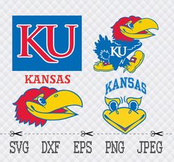 kansas jayhawks svg,png,eps cameo cricut design template stencil vinyl decal tshirt transfer iron on