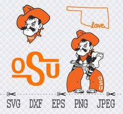 oklahoma state cowboys svg,png,eps cameo cricut design template stencil vinyl decal tshirt transfer iron on