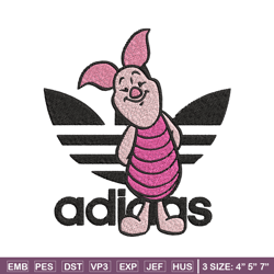 piglet adidas embroidery design, adidas embroidery, brand embroidery, embroidery file,logo shirt,digital download