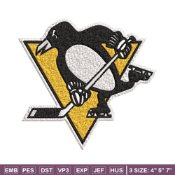 pittsburgh penguins logo embroidery, nhl embroidery, sport embroidery, logo embroidery, nhl embroidery design.