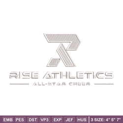 rise athletics embroidery design, rise athletics embroidery, logo design, embroidery file, logo shirt, digital download.