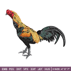 rooster embroidery design, logo embroidery, embroidery file, animal design, logo shirt, digital download.