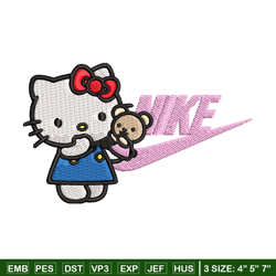 hello kitty nike embroidery design, hello kitty cartoon, embroidery, nike design, embroidery file, instant download.