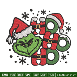 ho ho ho the grinch embroidery design, grinch christmas embroidery, grinch design, embroidery file, instant download.