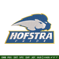 hofstra pride embroidery design, hofstra pride embroidery, logo sport, sport embroidery, ncaa embroidery.