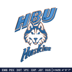 houston baptist huskies embroidery design, houston baptist huskies embroidery, logo sport embroidery, ncaa embroidery.