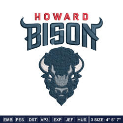 howard bison embroidery design, howard bison embroidery, logo sport, sport embroidery, ncaa embroidery.