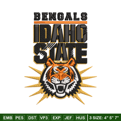 idaho state bengals embroidery design, idaho state bengals embroidery, logo sport, sport embroidery, ncaa embroidery.