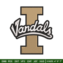 idaho vandals embroidery design, idaho vandals embroidery, logo sport, sport embroidery, ncaa embroidery.