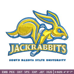 south dakota state jackrabbits embroidery design, south dakota state jackrabbits embroidery, logo sport, ncaa embroidery