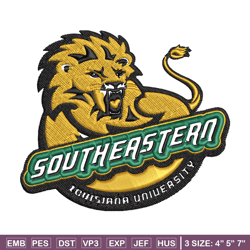 southeastern louisiana lions embroidery design, southeastern louisiana lions embroidery, logo sport, ncaa embroidery.