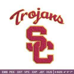 southern california trojans embroidery design, southern california trojans embroidery, sport embroidery, ncaa embroidery