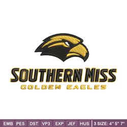southern miss golden eagles embroidery design, southern miss golden eagles embroidery, sport embroidery, ncaa embroidery