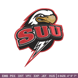 southern utah thunderbirds embroidery design, southern utah thunderbirds embroidery, sport embroidery, ncaa embroidery.