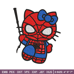 spiderman hellokitty embroidery design, hellokitty embroidery, cartoon design, embroidery file, digital download.