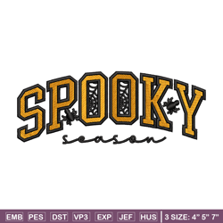 spooky embroidery design, halloween embroidery, halloween design, embroidery file, logo shirt, digital download.