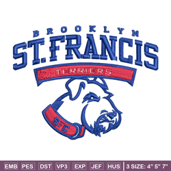st francis terriers embroidery design, st francis terriers embroidery, logo sport, sport embroidery, ncaa embroidery