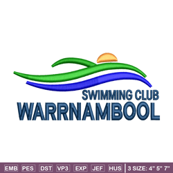 swimming club logo embroidery design, swimming club logo embroidery, logo design, embroidery file, digital download