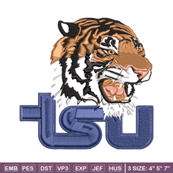 tennessee state tigers embroidery design, tennessee state tigers embroidery, sport embroidery, ncaa embroidery.