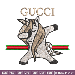 unicorn gucci embroidery design, gucci embroidery, embroidery file, logo shirt, sport embroidery, digital download.