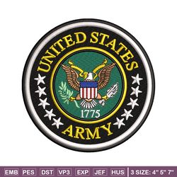 united states army embroidery design, united states army embroidery, logo design, embroidery file, digital download.