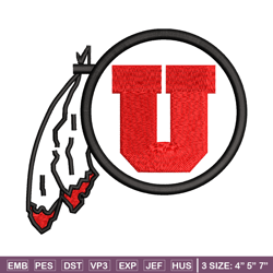 utah utes embroidery design, utah utes embroidery, logo sport, sport embroidery, ncaa embroidery.