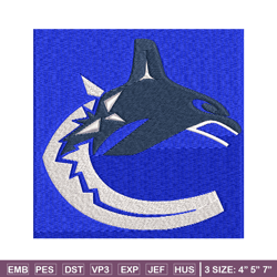 vancouver canucks logo embroidery, nhl embroidery, sport embroidery, logo embroidery, nhl embroidery design.