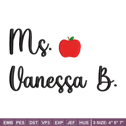 vanessa b logo embroidery design, vanessa b logo embroidery, logo design, embroidery file, logo shirt, digital download.