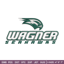 wagner seahawks embroidery design, wagner seahawks embroidery, logo sport, sport embroidery, ncaa embroidery.