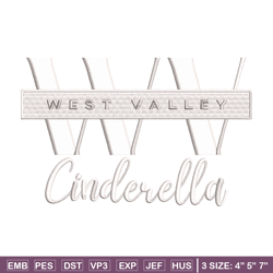 west valley logo embroidery design, west valley logo embroidery, logo design, logo shirt, embroidery file, digital downl