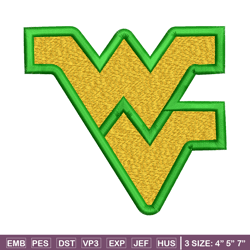 west virginia mountaineers embroidery design, west virginia mountaineers embroidery, sport embroidery, ncaa embroidery.