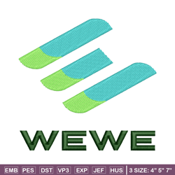 wewe logo embroidery design, wewe logo embroidery, logo design, logo shirt, embroidery file, digital download