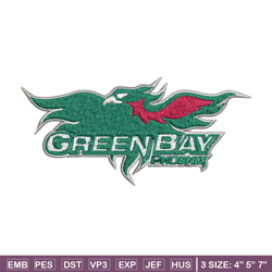wisconsin green bay phoenix embroidery design, wisconsin green bay phoenix embroidery, sport embroidery, ncaa embroidery