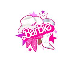 barbi western country cowboy hat bandana boot stars pink babe doll girly retro 80s png, jpg clipart digital download