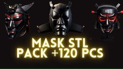 halloween printable 3d cosplay helmet and mask stl bundle 120 pcs