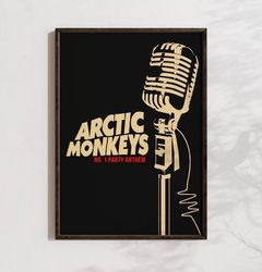 arctic monkeys band poster vintage wall art  music memorabilia retro wall art concert poster poster with frame  a4, a2,