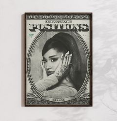 ariana grande poster  vintage wall art  music memorabilia  retro wall art concert poster poster with frame  a4, a2, a1 s