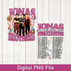 jonas brothers png, five albums one night tour png, jonas brothers the albums png, gift for fan png, music lover png
