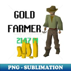 osrs gold farmer - elegant sublimation png download - defying the norms