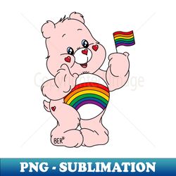 cheer bear lgbtq pride - png transparent sublimation design - spice up your sublimation projects